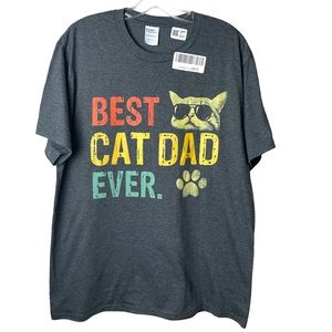 Best Cat Dad Ever NWT T-shirt Size Large